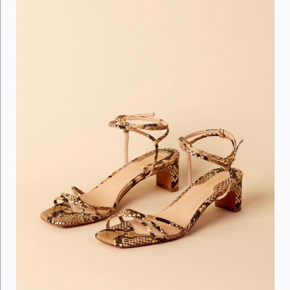 Rouje Yolande Sandals. NWT including dust bag and box. Color: Python Natural